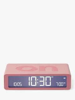 Lexon Flip Classic LCD Digital Alarm Clock, Pink