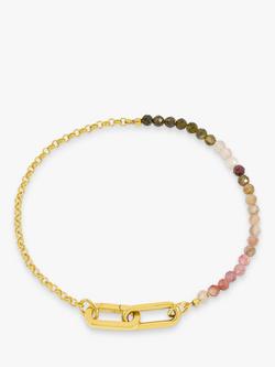 Rachel Jackson London Watermelon Gemstone Bracelet, Gold, Gold