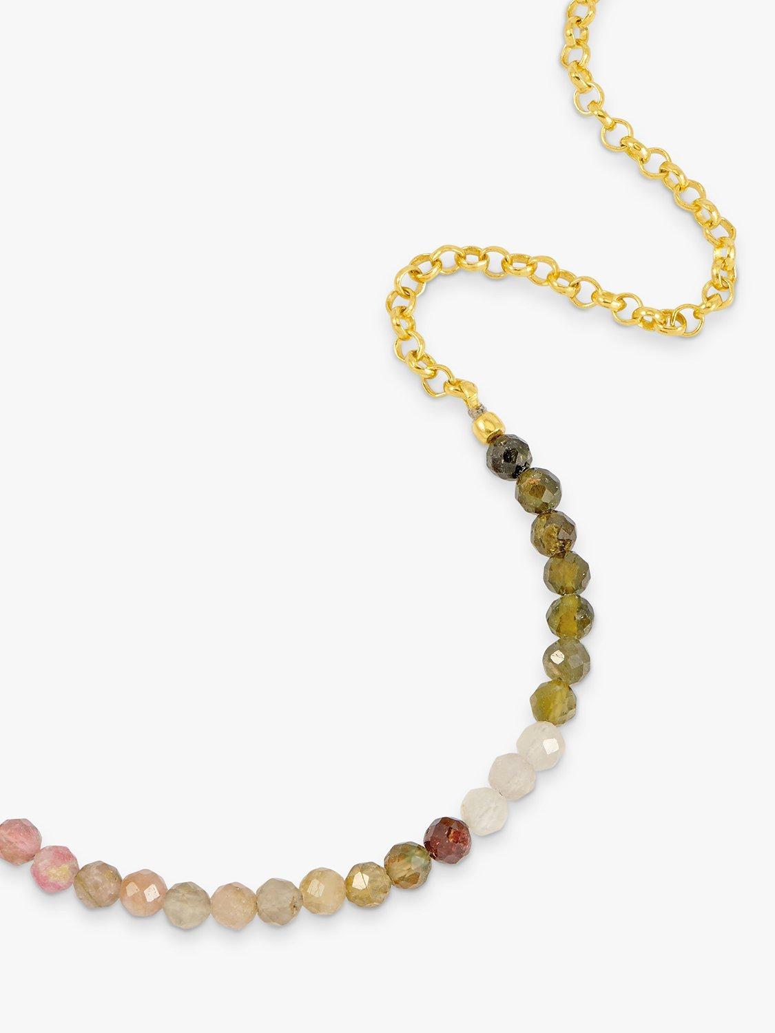 Product image 3 of 5, which shows Rachel Jackson London Watermelon Gemstone Bracelet, Gold