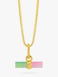 Rachel Jackson London Mini Watermelon T-Bar Necklace, Gold