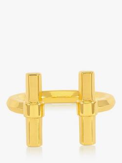 Rachel Jackson London Adjustable T-Bar Ring, Gold - view 2, Gold