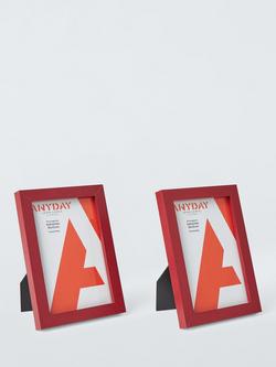 John Lewis ANYDAY MDF Poster Frame, Set of 2, 4 x 6" (10 x 15cm), Deep Red, Deep Red