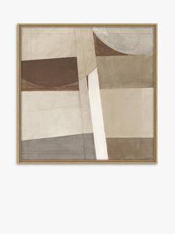 John Lewis Mike Schick 'Sunny Side Up' Abstract Framed Canvas Print, 84 x 84cm, Natural, Natural