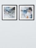 John Lewis Natasha Barnes 'Transition' Abstract Framed Print & Mount, Set of 2, 61.5 x 61.5cm, Blue