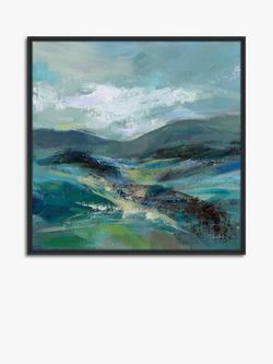 John Lewis Silvia Vassileva 'Turquoise Slopes' Framed Canvas Print, 84 x 84cm, Blue, Multi