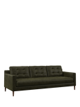 John Lewis Draper II Grand 4 Seater Leather Sofa, Dark Leg