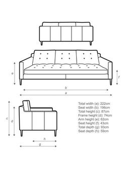 John Lewis Draper II Grand 4 Seater Leather Sofa, Metal Leg - view 2, Demetra Green