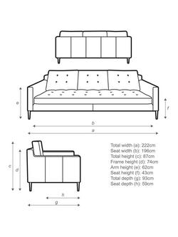 John Lewis Draper II Grand 4 Seater Leather Sofa, Light Leg - view 2, Matt Chestnut