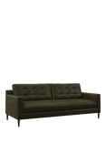 John Lewis Draper II Large 3 Seater Leather Sofa, Dark Leg