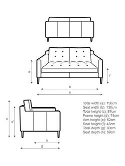 John Lewis Draper II Medium 2 Seater Leather Sofa, Dark Leg - view 2, Demetra Green