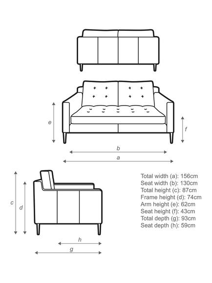 John Lewis Draper II Medium 2 Seater Leather Sofa, Light Leg - view 2, Demetra Grey