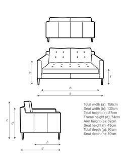 John Lewis Draper II Medium 2 Seater Leather Sofa, Metal Leg - view 2, Demetra Light Tan