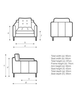 John Lewis Draper II Leather Armchair, Dark Leg - view 2, Matt Chestnut