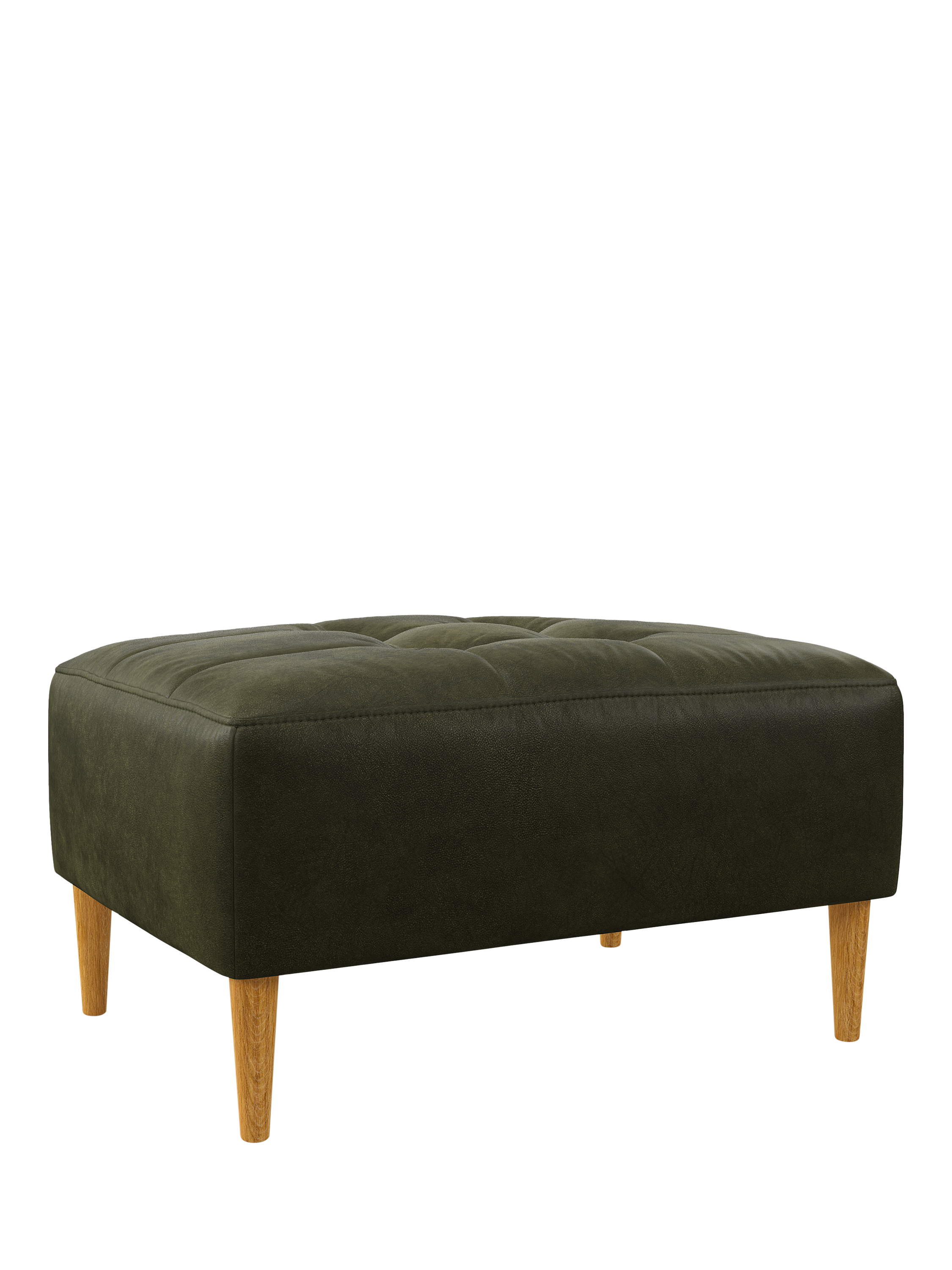 Draper Range, John Lewis Draper II Footstool, Light Leg, Demetra Green