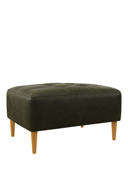 John Lewis Draper II Footstool, Light Leg, Demetra Green