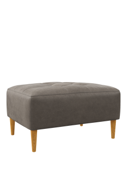 John Lewis Draper II Footstool, Light Leg, Demetra Grey