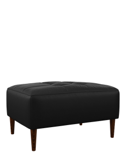 John Lewis Draper II Footstool, Dark Leg, Matt Black