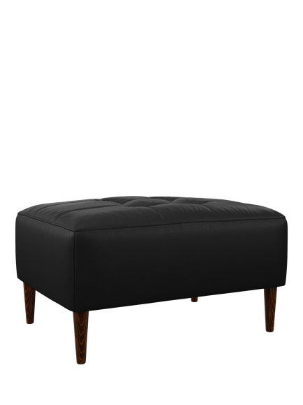 John Lewis Draper II Footstool, Dark Leg, Matt Black