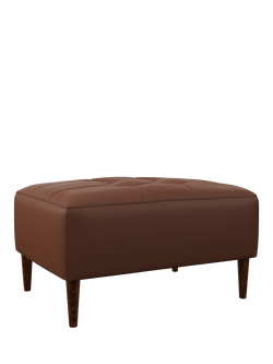 John Lewis Draper II Footstool, Dark Leg, Matt Chestnut