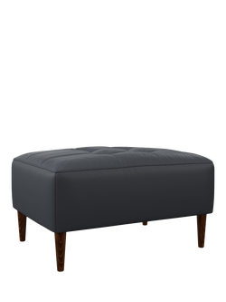 John Lewis Draper II Footstool, Dark Leg, Matt Navy