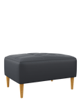 John Lewis Draper II Footstool, Light Leg, Matt Navy