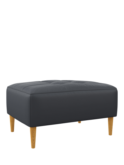 John Lewis Draper II Footstool, Light Leg, Matt Navy