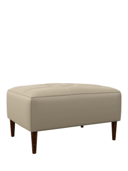 John Lewis Draper II Footstool, Dark Leg, Matt Pearl