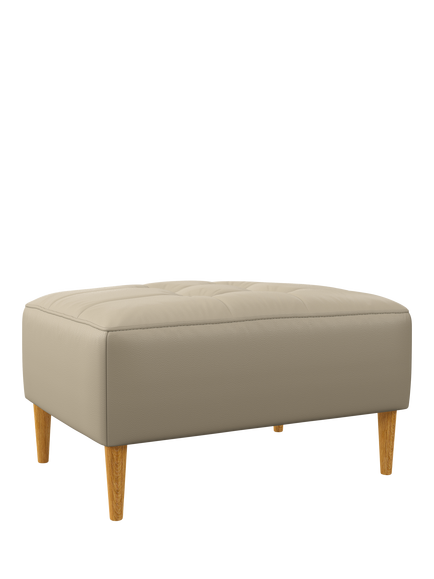 John Lewis Draper II Footstool, Light Leg, Matt Pearl