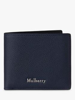 Mulberry Farringdon Eight Card Heavy Grain Leather Wallet, Night Sky, Night Sky