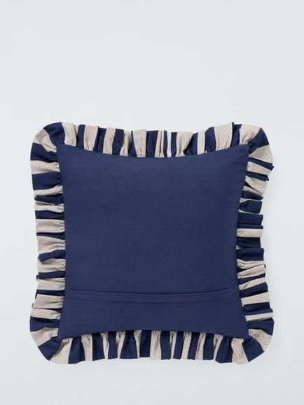 John Lewis Ferns Frill Cushion, Multi - view 2, Multi