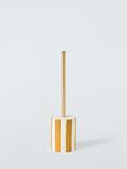 John Lewis Stripe Toilet Brush and Holder, Buttercup