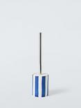 John Lewis Stripe Toilet Brush and Holder, Delft