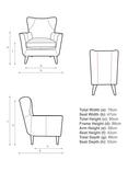 John Lewis Thomas Leather Armchair, Light Leg, Demetra Grey