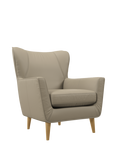 John Lewis Thomas Leather Armchair, Light Leg, Matt Pearl