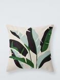 John Lewis ANYDAY Banana Leaves Cushion, Green