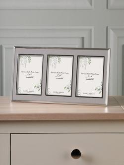 Laura Ashley Harrison Triple Photo Frame, 4 x 6" (10 x 15cm), Charcoal