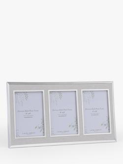 Laura Ashley Harrison Triple Photo Frame, 4 x 6" (10 x 15cm) - view 2, Linen