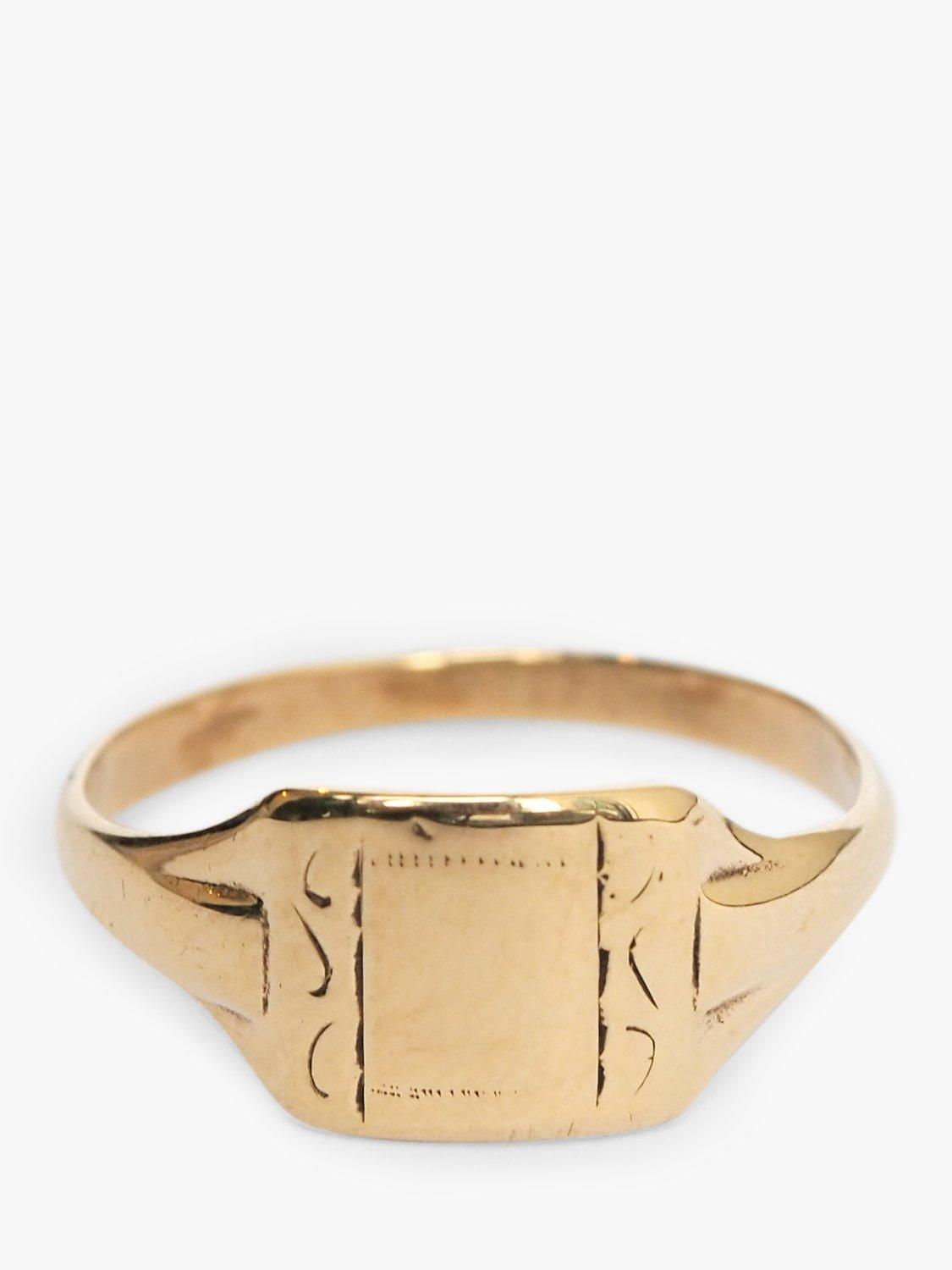 L & T Heirlooms Pre-Loved 9ct Yellow Gold Signet Ring, Dated Circa 1971, Gold