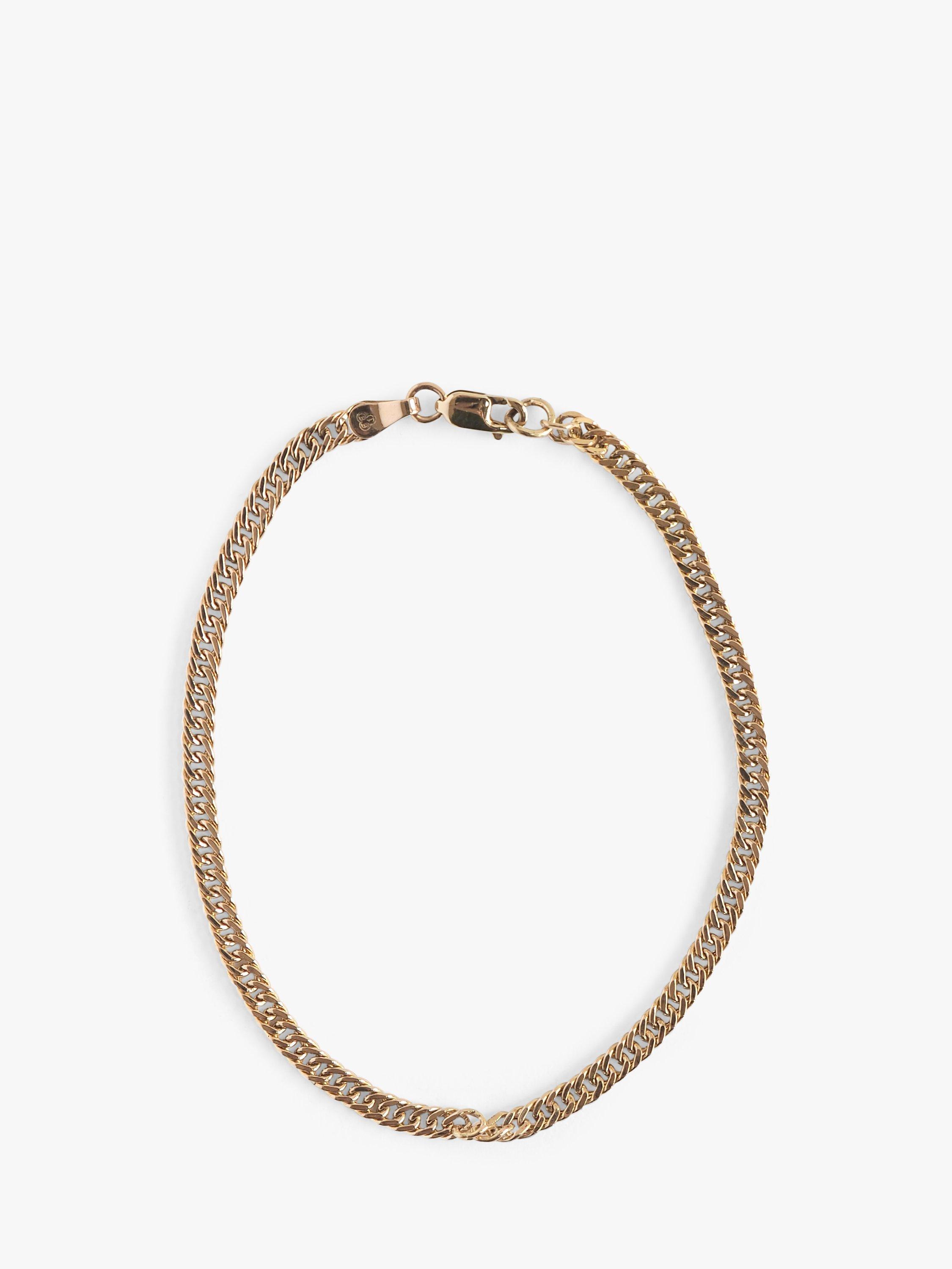 L & T Heirlooms Pre-Loved 9ct Yellow Gold Curb Bracelet, Gold