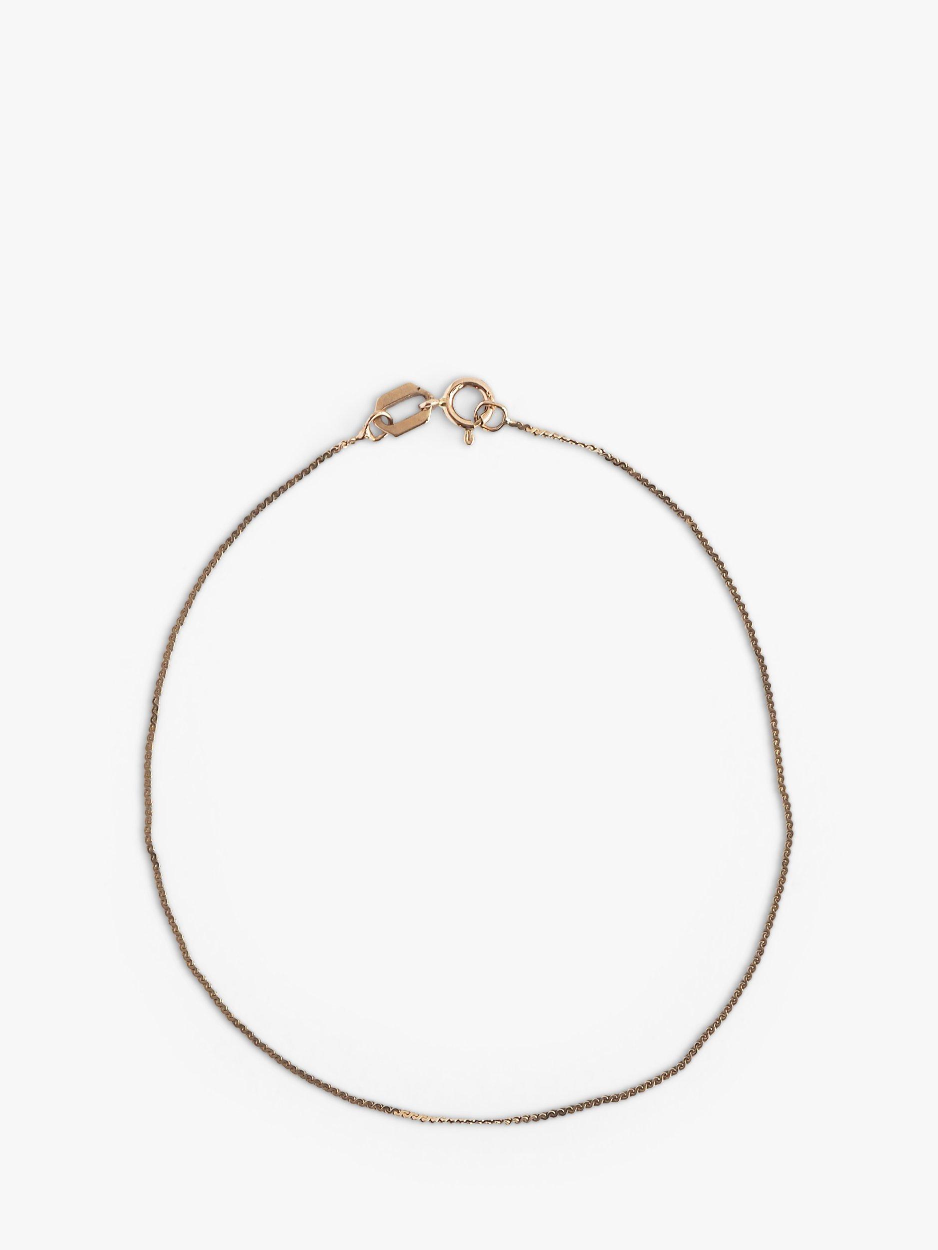 Product image 1 of 1, which shows L & T Heirlooms Pre-Loved 9ct Yellow Gold Flat Curb Chain Bracelet, Gold
