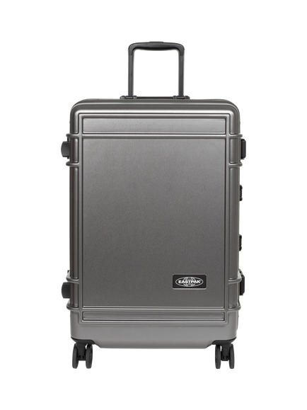 Eastpak Resist'R 4 Wheel 78cm Large Suitcase, 90L, Black, Brushed Metal