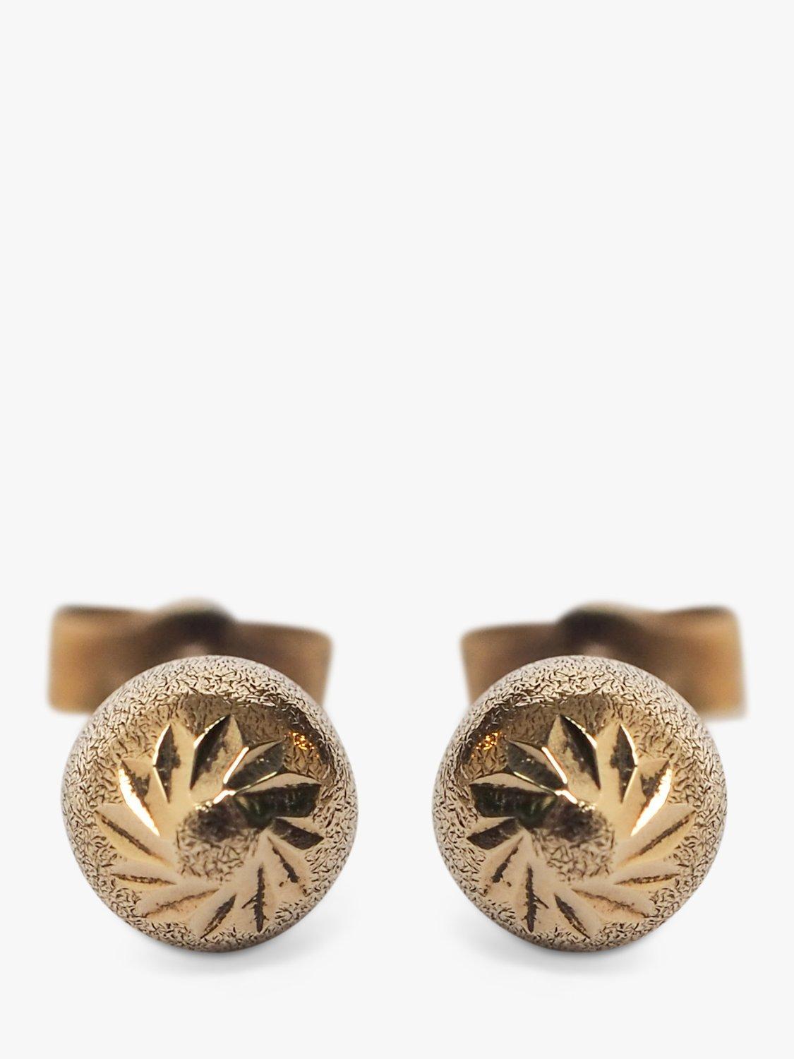 L & T Heirlooms Pre-Loved 9ct Yellow Gold Ball Stud Earrings, Gold