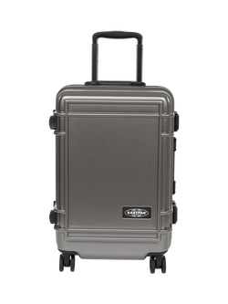 Eastpak Resist'R 4 Wheel 55.5cm Cabin Case, 34L, Black, Brushed Metal