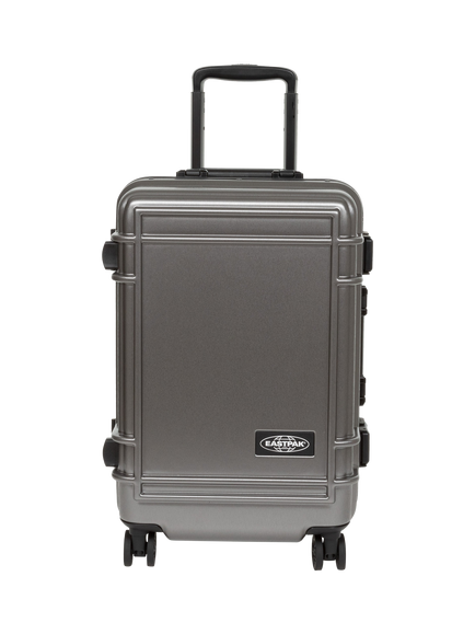 Eastpak Resist'R 4 Wheel 55.5cm Cabin Case, 34L, Black, Brushed Metal