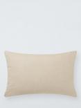 John Lewis Husk Velvet Cushion, Deep Red