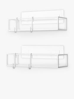 Umbra Cubiko Shower Bins, Pack of 2, White - view 2, White