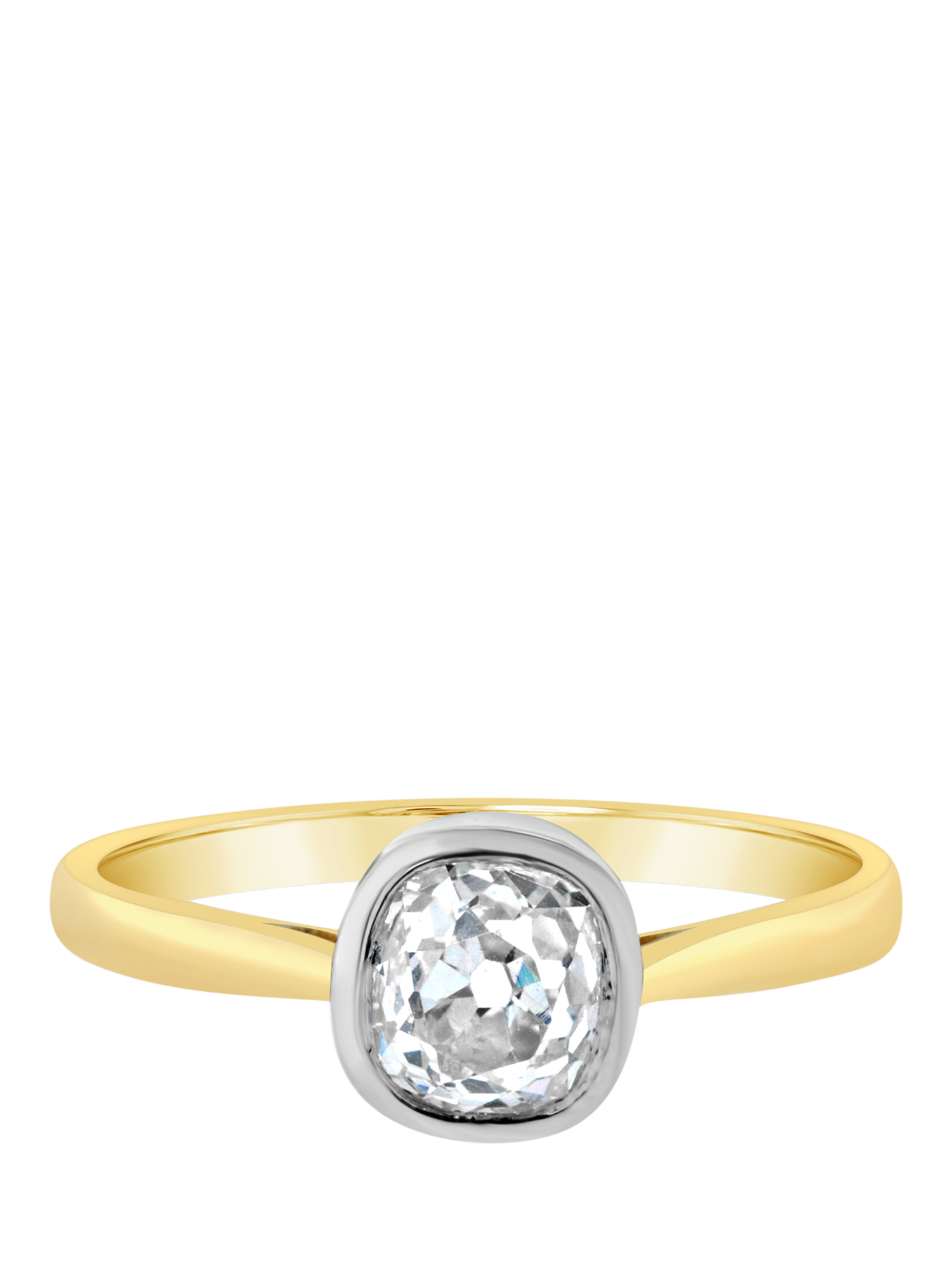 Product image 1 of 6, which shows Milton & Humble Jewellery Pre-Loved 18ct White and Yellow Gold Diamond Engagement Ring