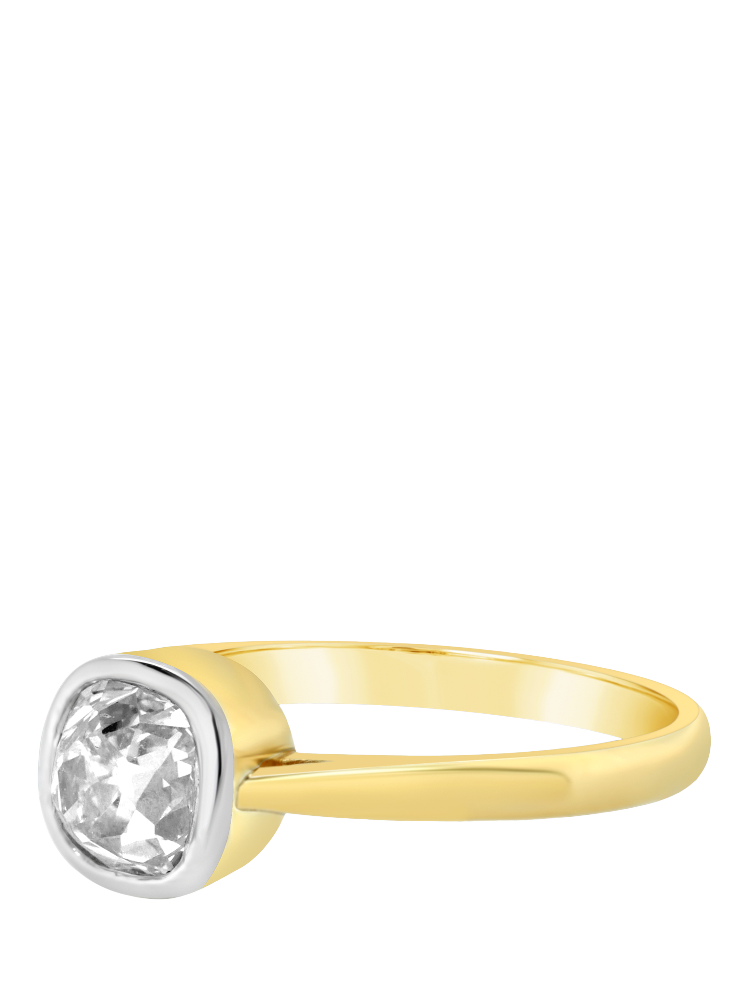 Product image 2 of 6, which shows Milton & Humble Jewellery Pre-Loved 18ct White and Yellow Gold Diamond Engagement Ring