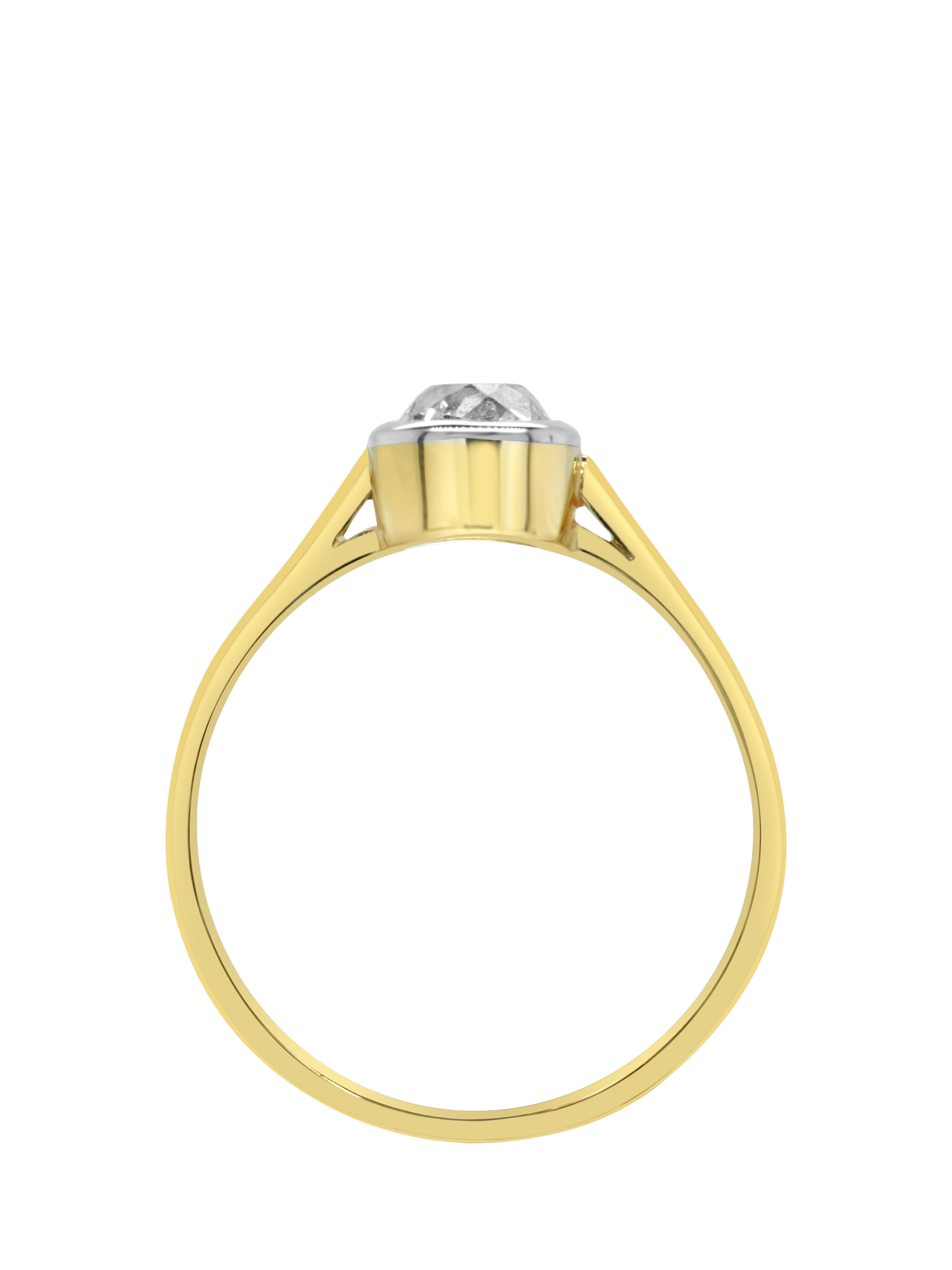 Product image 3 of 6, which shows Milton & Humble Jewellery Pre-Loved 18ct White and Yellow Gold Diamond Engagement Ring