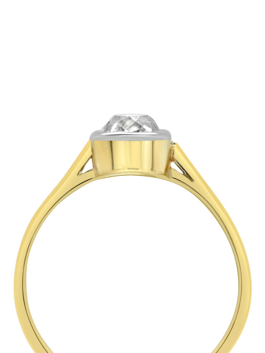 Product image 4 of 6, which shows Milton & Humble Jewellery Pre-Loved 18ct White and Yellow Gold Diamond Engagement Ring